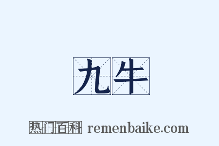 九牛是什么意思的图片